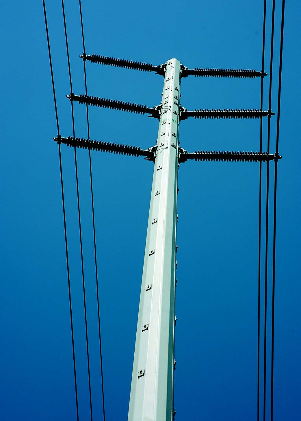 Pultruded transmission pole shown from SCE pilot project