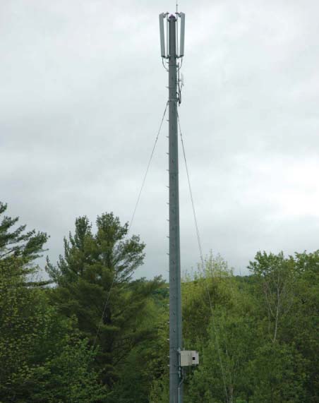 The installed RS monopole shown here was installed on donated land
