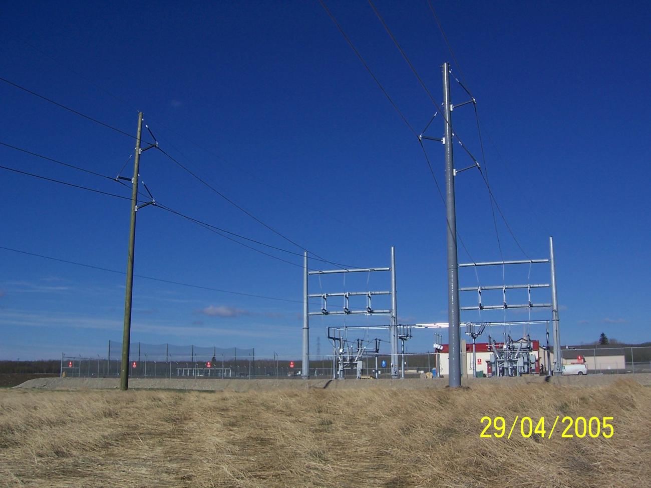 RS PowerON poles used in substation
